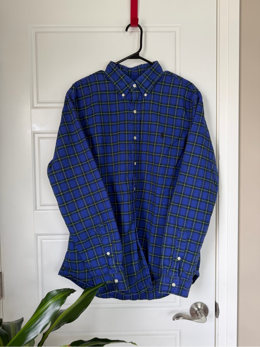 Polo by Ralph Lauren Blue and Green Plaid Button-Down Shirt